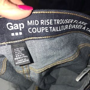 GAP brand mid rise trouser flare jeans